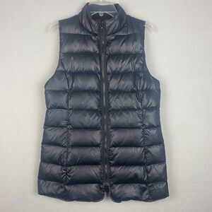 Roots Canada Women’s Medium Black Down Feather Full Zip Puffer Vest Warm Jacket